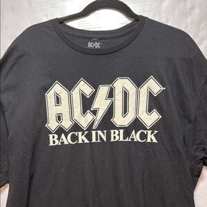AC/DC Black Shirt with White Logo